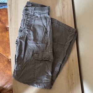 Women’s Gray Cargo Pants 000 Short
